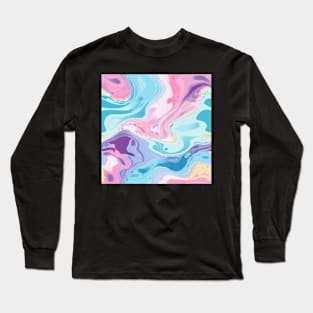 Abstract oil and water mix background Long Sleeve T-Shirt